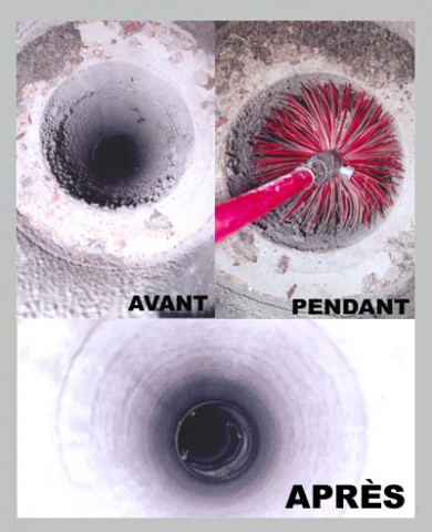 dépoussierage nettoyage brossage gaine de ventilation VMC 